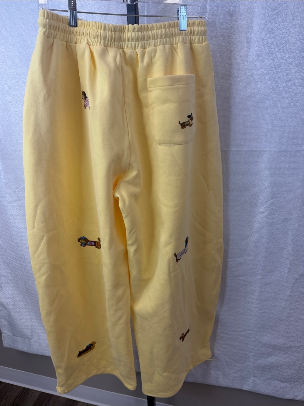 Aelfric Eden Pale Yellow Embroidered Dog Sweatpants - Picture 5 of 5